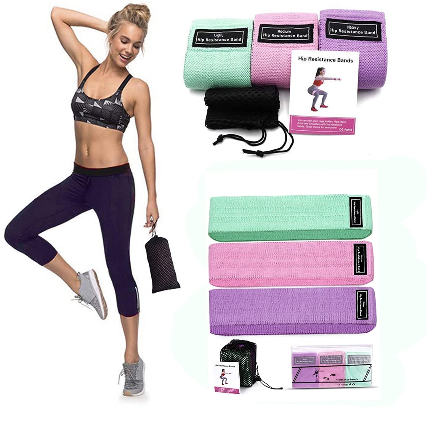 Bandas elásticas para piernas y glúteos